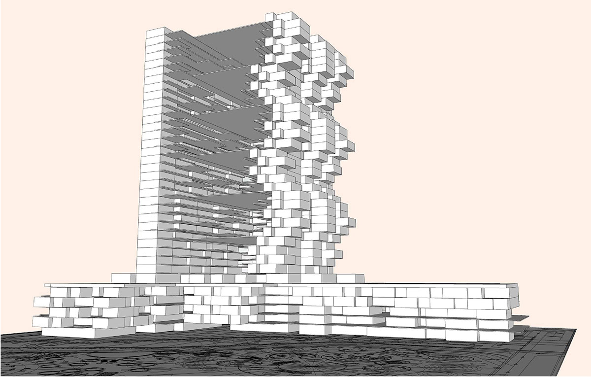 Jenga Tower: Reimagining Student Housing Through Intergenerational Living | Masters Design Project