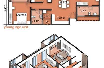 Jenga Tower: Reimagining Student Housing Through Intergenerational Living | Masters Design Project