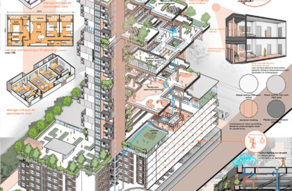 Jenga Tower: Reimagining Student Housing Through Intergenerational Living | Masters Design Project