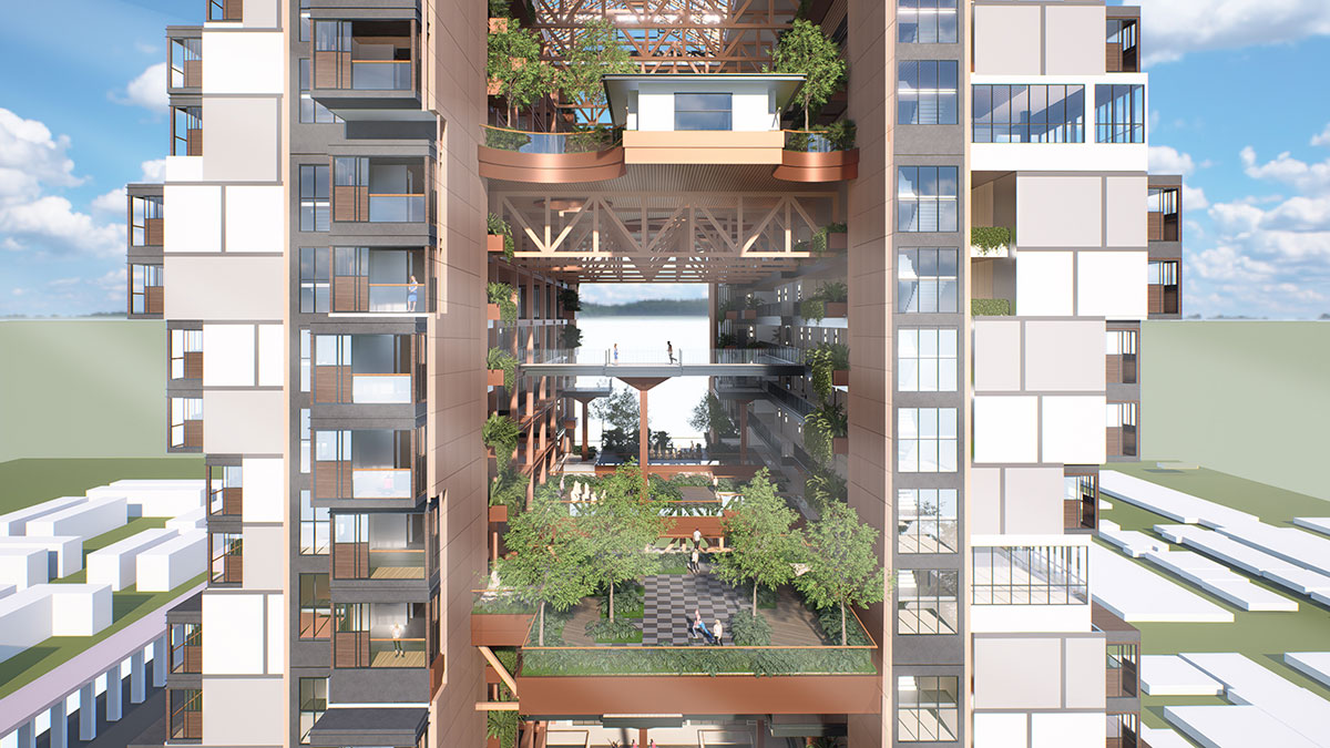 Jenga Tower: Reimagining Student Housing Through Intergenerational Living | Masters Design Project