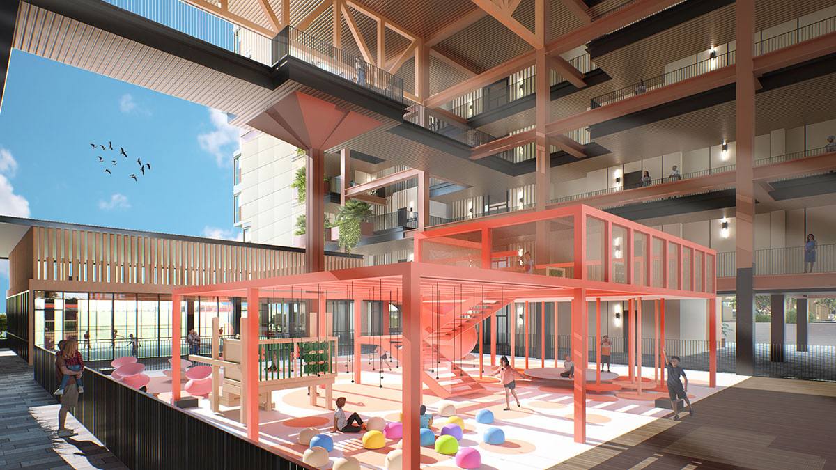 Jenga Tower: Reimagining Student Housing Through Intergenerational Living | Masters Design Project